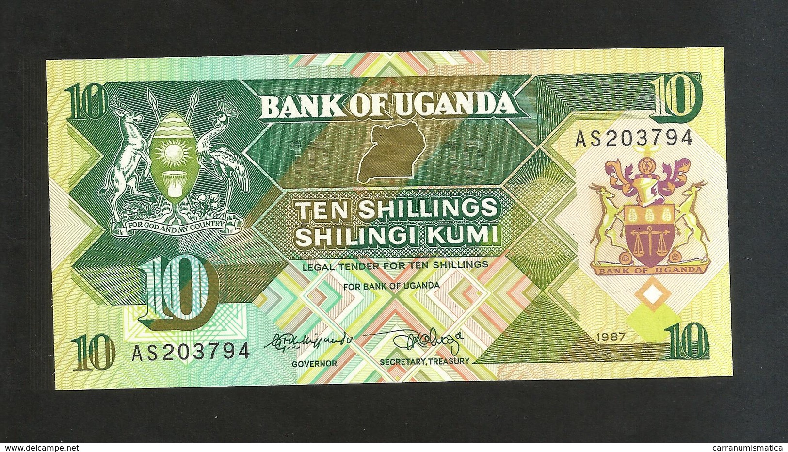 UGANDA - BANK Of UGANDA - 10 SHILLINGS (1987) - Uganda