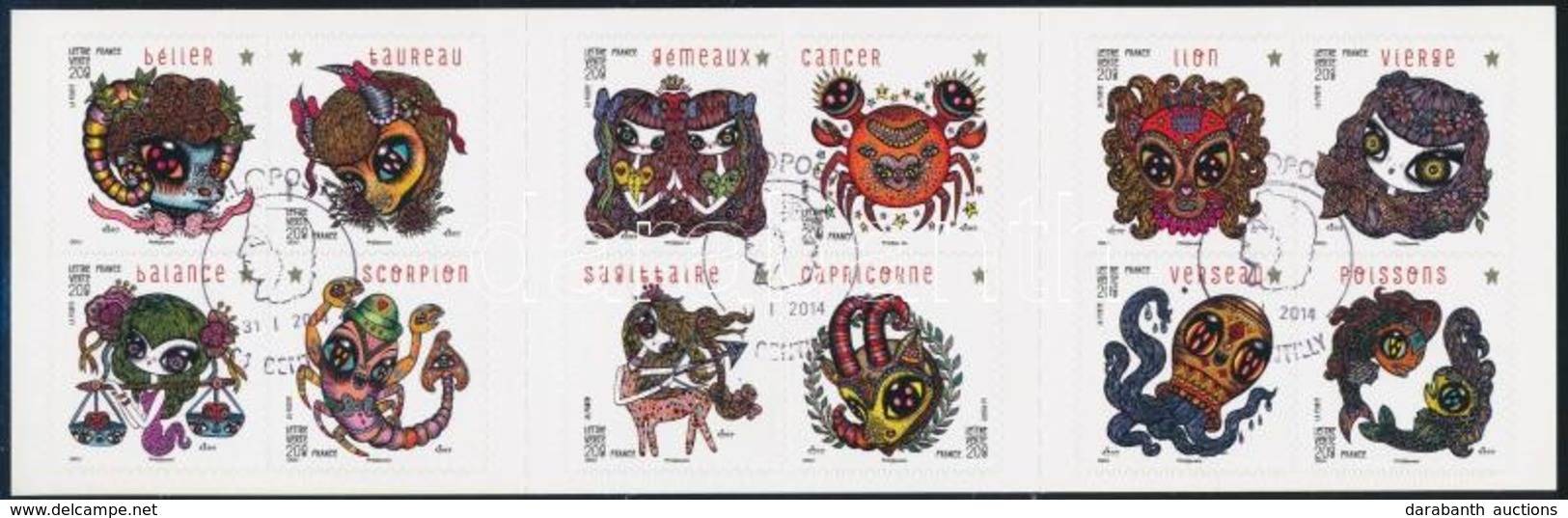 O 2014 Állatövi Jegyek Bélyegfüzet Elsőnapi Bélyegzéssel,
Zodiac Signs Stamp-booklet With First Day Cancellation
Mi 5765 - Other & Unclassified