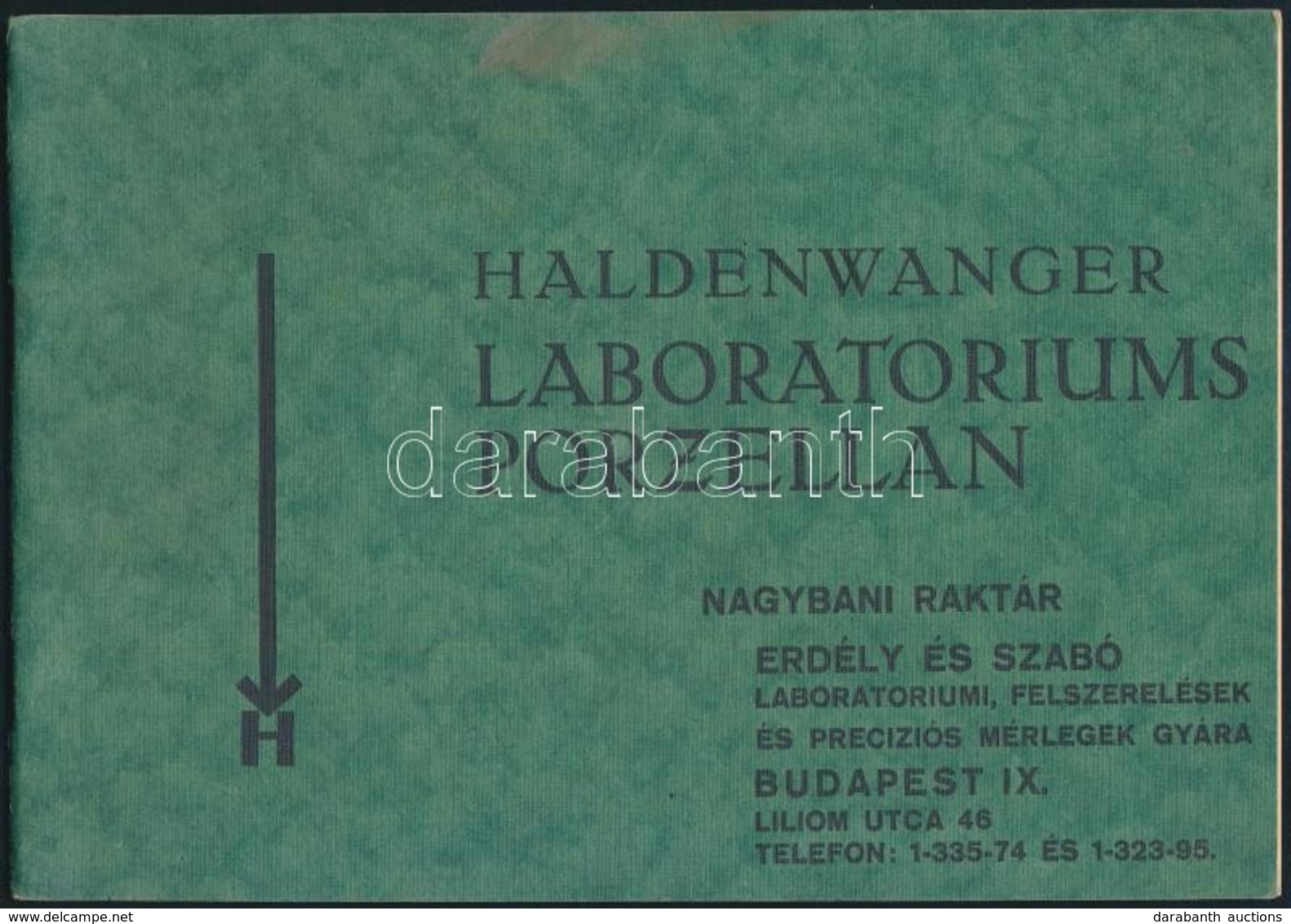 Cca 1930-1940 Haldenwanger Laboratorium Porzellan. Nagybani Raktár. Erdélyi és  Szabó Laboratoriumi, Felszerelések és Pr - Unclassified