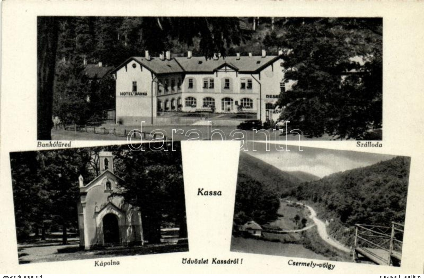 ** T2 Kassa, Kosice; Bankó Szálloda, Kápolna, Csermely-völgy / Hotel, Chapel, Valley - Unclassified