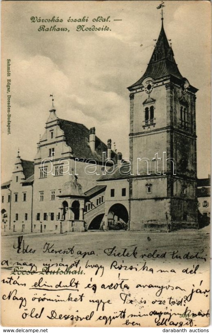 T2/T3 1902 Lőcse, Levoca; Városháza északi Oldal / Town Hall (EK) - Unclassified