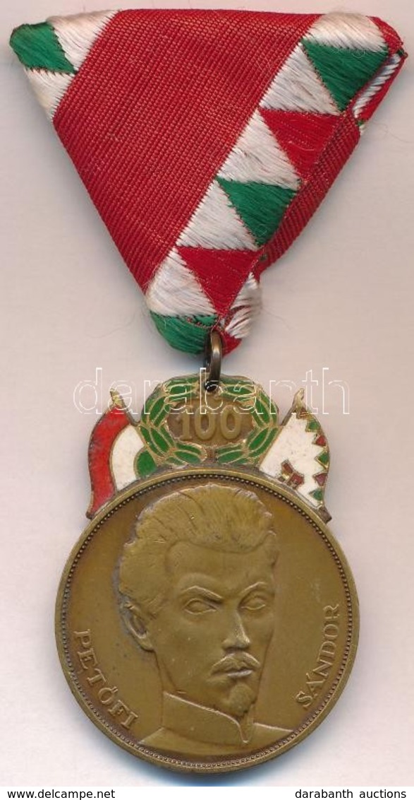 1948. '48-as Díszérem' Zománcozott Br Kitüntetés Mellszalaggal T:2 
Hungary 1948. 'Medal Of Honour '48' Enamelled Br Dec - Other & Unclassified