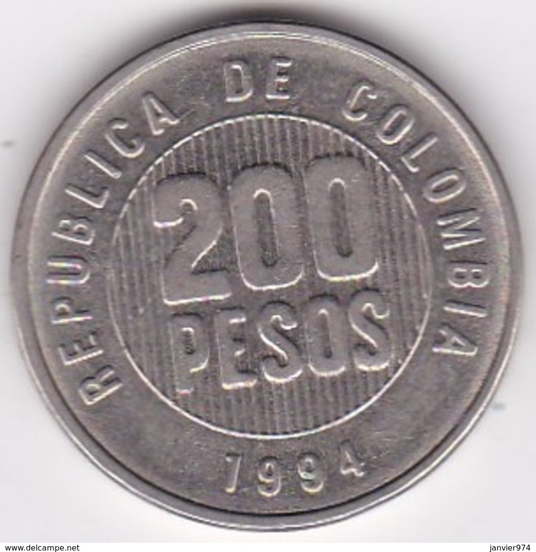Colombie, 200 Pesos1994. Nickel Brass. KM# 287 - Colombia