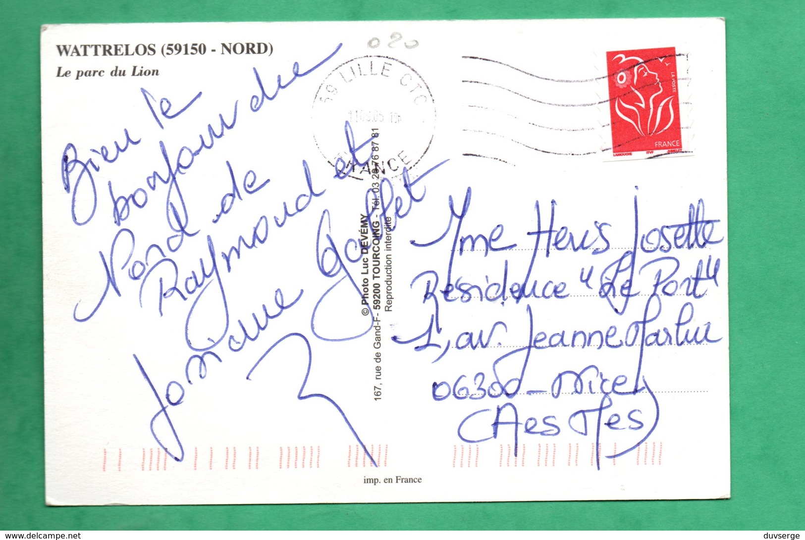 59 Nord Wattrelos Le Parc Du Lion  Carte Postale Multivues - Wattrelos