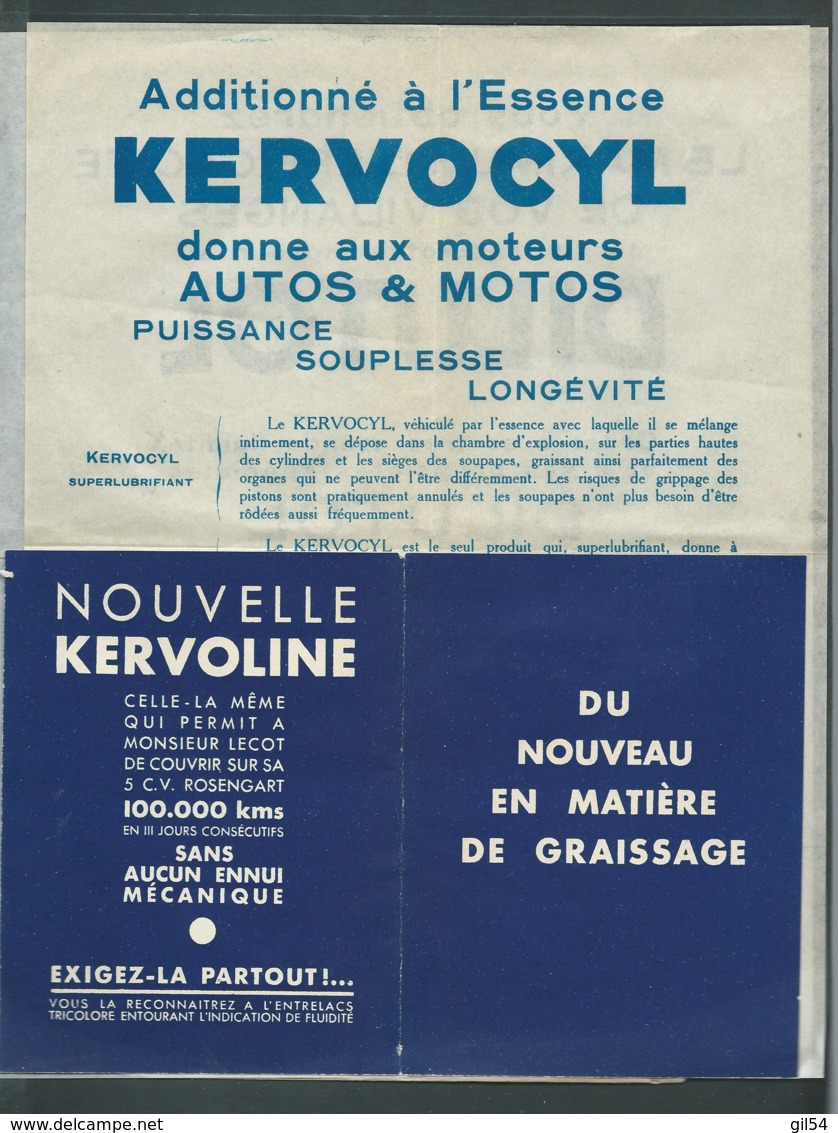 Lac à Entête Commerciale "kervoline , Aubervilliers " Avec Son Contenu Publicitaire  Bpho2814 - Automobil