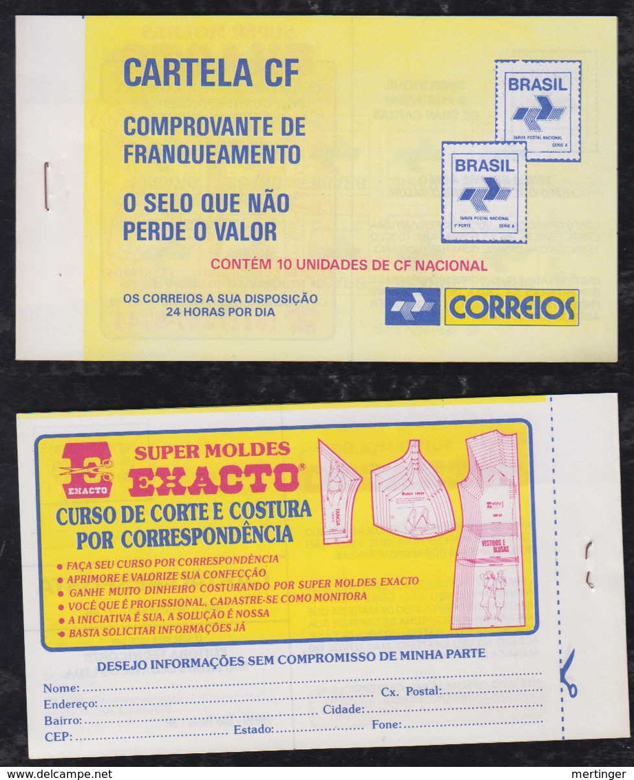 Brazil Brasil MH CD14 ** 1989 Super Moldes Exacto 15,5x9cm - Markenheftchen