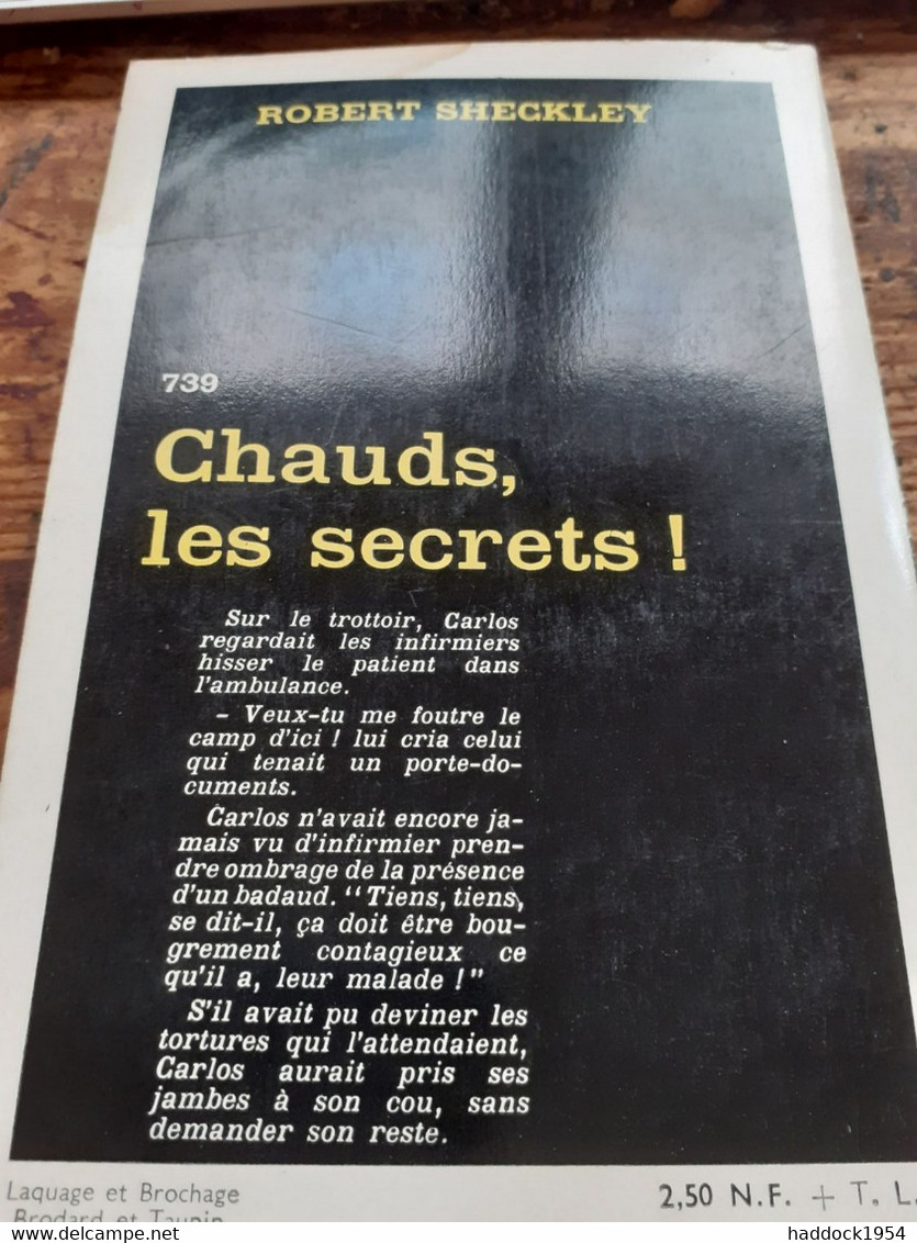 Chauds Les Secrets ROBERT SHECKLEY Gallimard 1962 - Autres & Non Classés