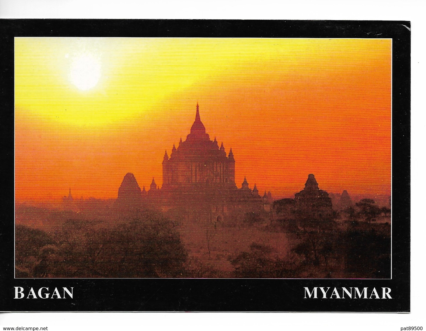 MYANMAR (ex Birmanie) TEMPLE De BAGAN  (belle Vue De Nuit) CPM écrite Non Datée (je Pense Années 1980) Bon état - Myanmar (Burma)