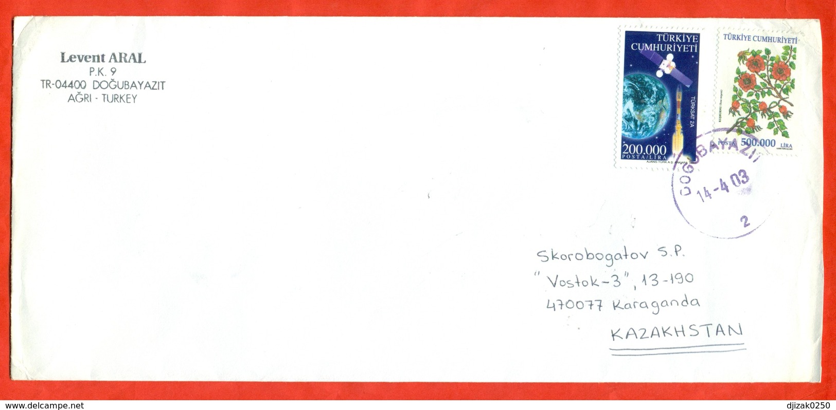 Turkey 2003. Spase.The Envelope  Past Mail. - Briefe U. Dokumente