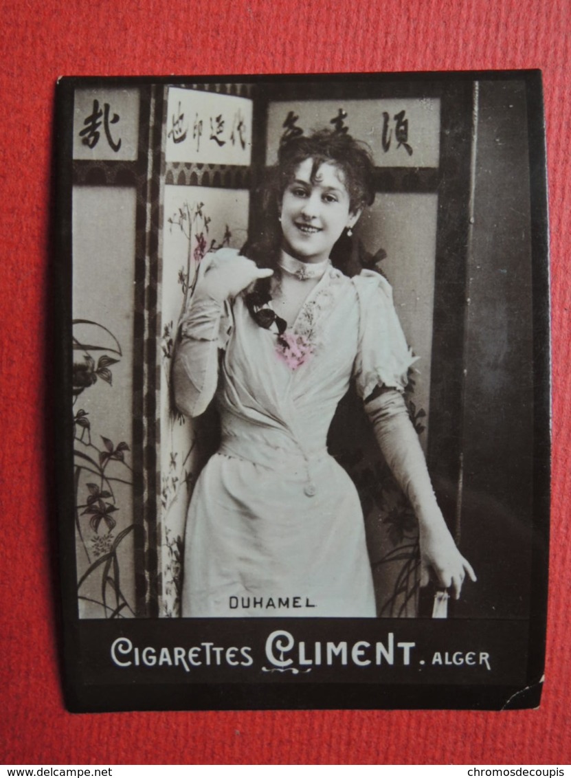 Chromo Photo. Cigarettes CLIMENT. Alger. Artiste. Femme.Erotisme.  DUHAMEL - Climent