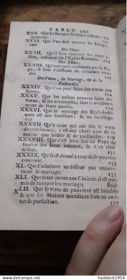 Abrégé Des Controverses Ou Sommaire Des Erreurs CHARLES DRELINCOURT Abraham Acher 1709 - Dictionaries