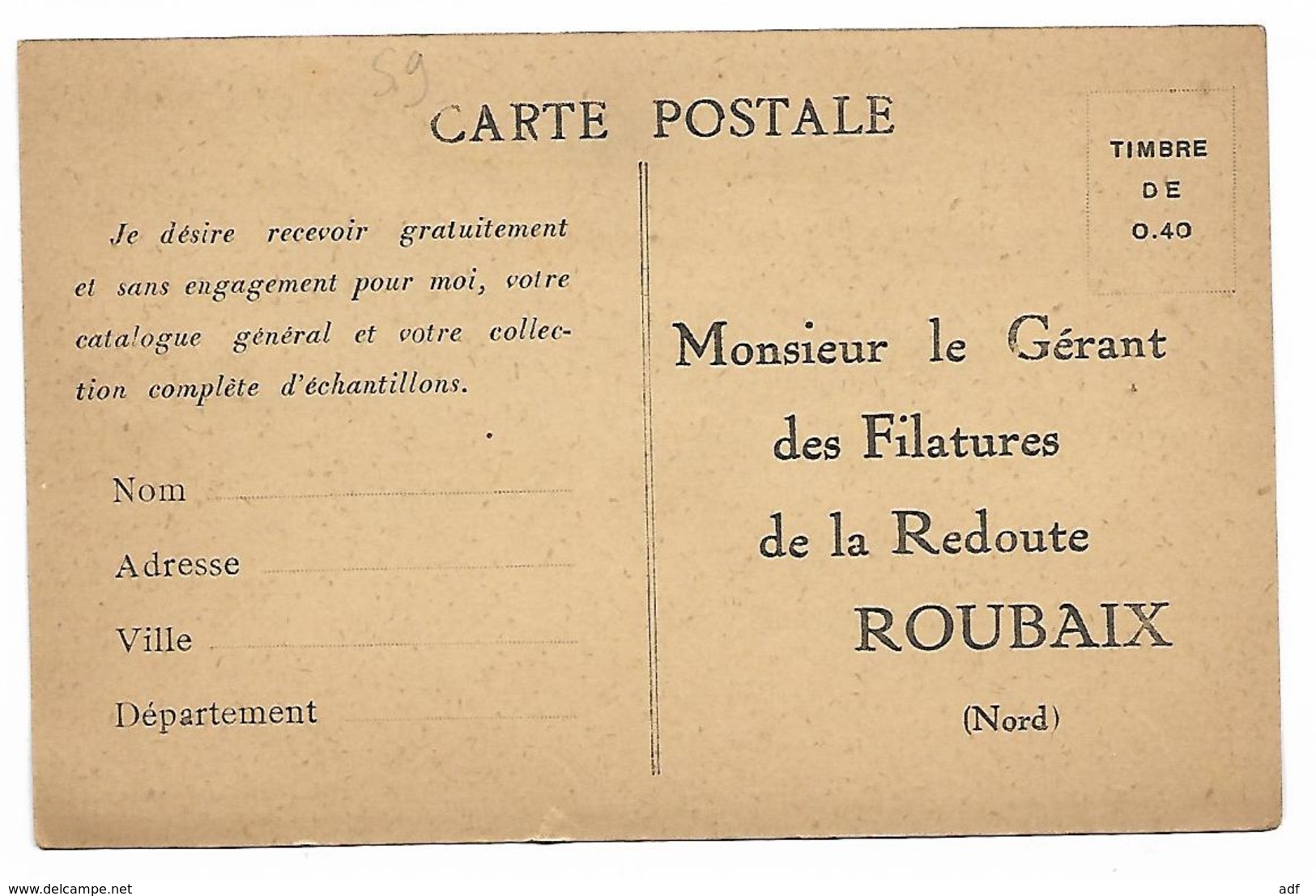 CPA ANIMEE ROUBAIX, FILATURES DE LA REDOUTE, L'ENREGISTREMENT DES COMMANDES, NORD 59 - Roubaix