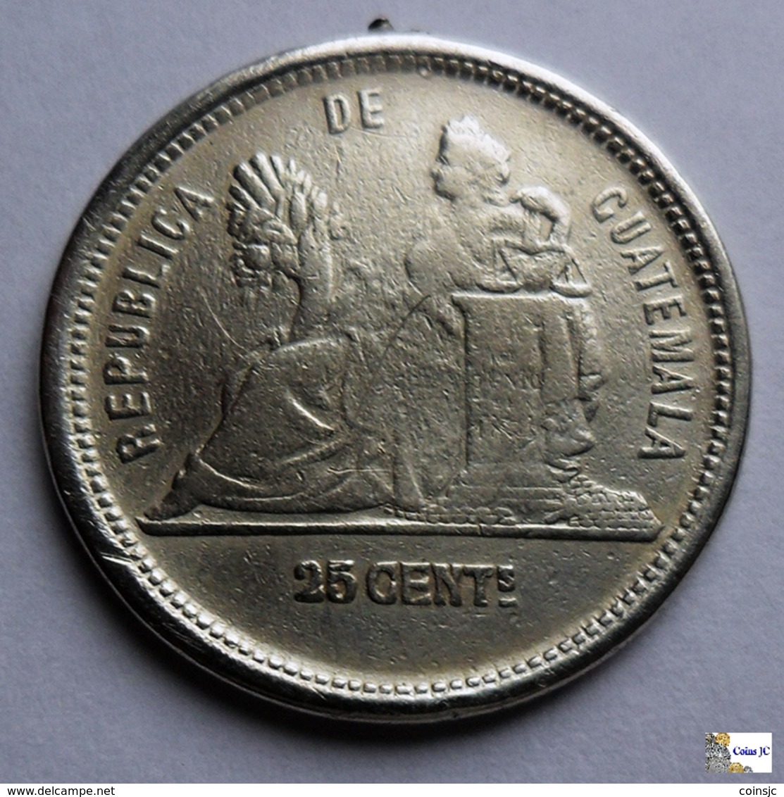 GUATEMALA - 25 Centavos - 1885 - Guatemala