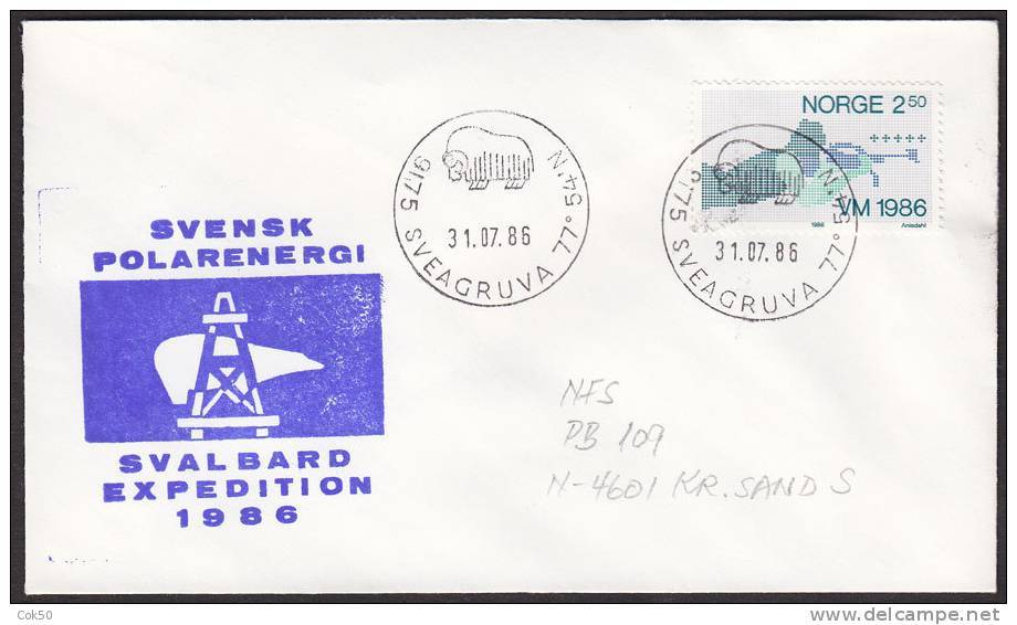 NORWAY, 9175 Sveagruva 31.07.86 - Svensk Polarenergi/Svalbard Expedition 1986 - Forschungsprogramme