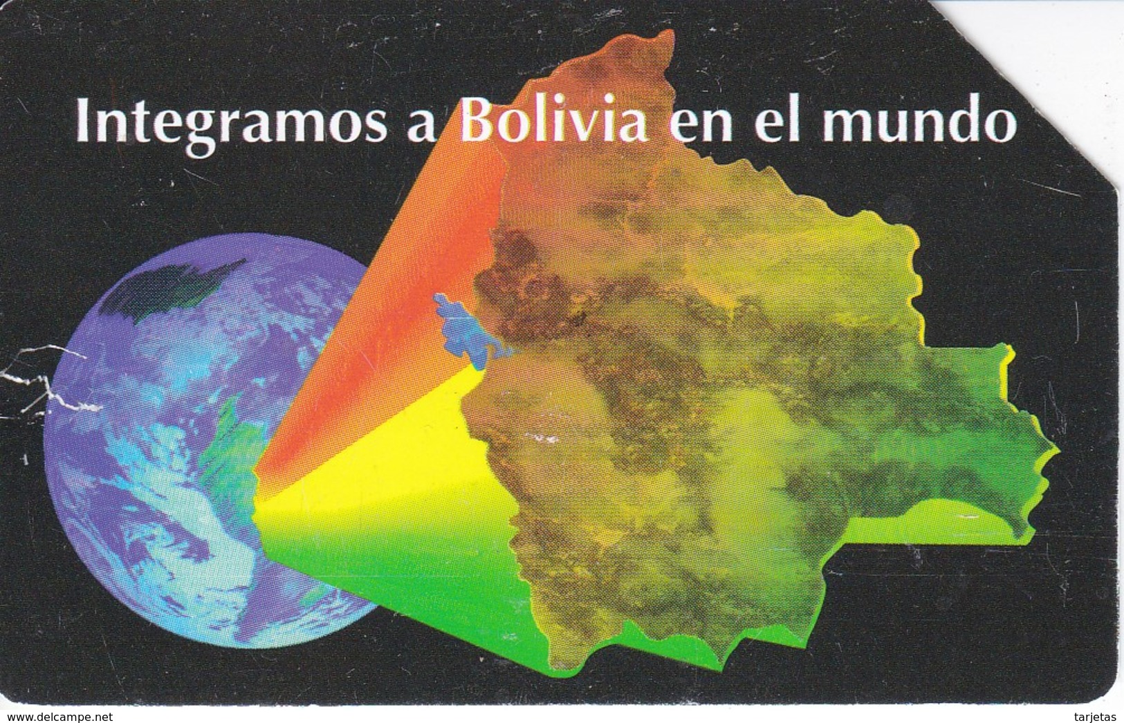 TARJETA DE BOLIVIA DE ENTEL INTEGRAMOS BOLIVIA EN EL MUNDO - Bolivia