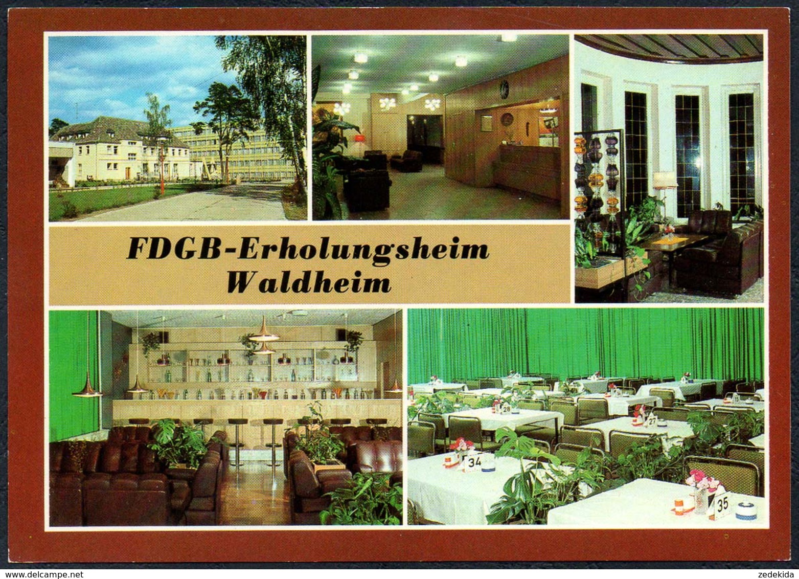 D0953 - TOP Arendsee FDGB Erholungsheim Waldheim Innenansicht - Bild Und Heimat Reichenbach - Osterburg