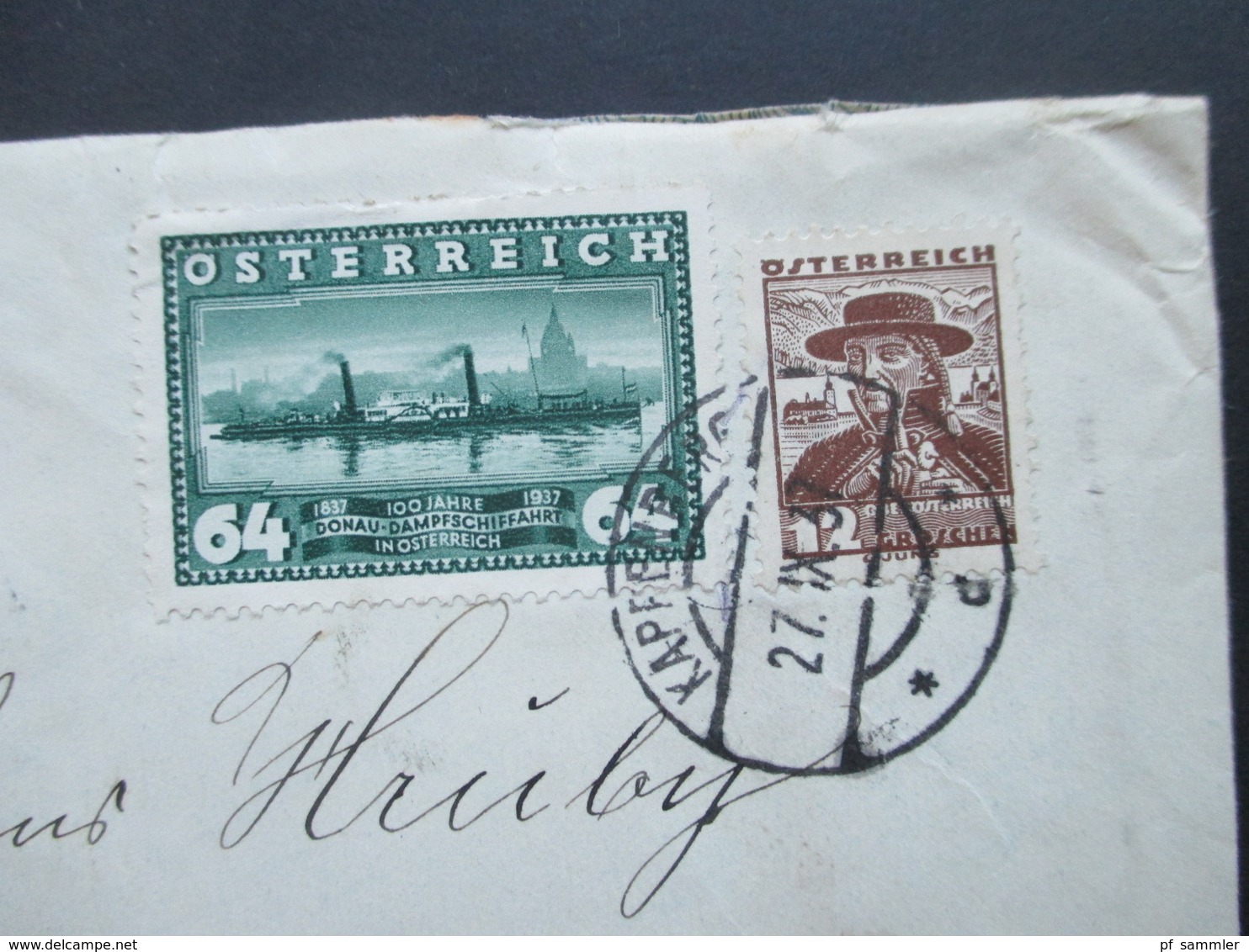 Österreich 1937 Einschreiben Kapfenberg 79 Nach Knittelfeld Erstfahrt Der Anna-Maria Nr. 641 MiF Mit Volkstrachten - Covers & Documents