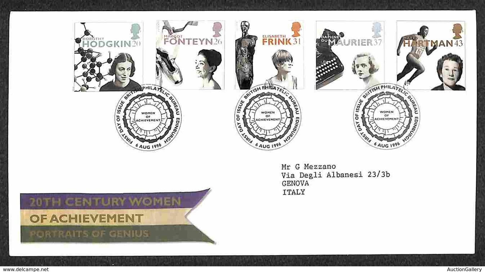 GRAN BRETAGNA - 1996 - Donne Di Successo (1647/1651) - Serie Completa - FDC 6.8.96 - Altri & Non Classificati