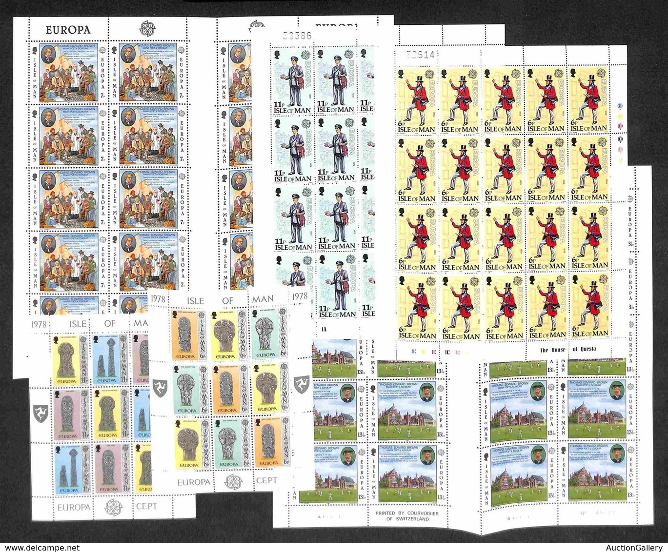 GRAN BRETAGNA - ISLE OF MAN - 1978/1980 - Europa Cept (122/127 + 142/143 + 164/165) - 3 Serie Complete Del Periodo In Mi - Altri & Non Classificati