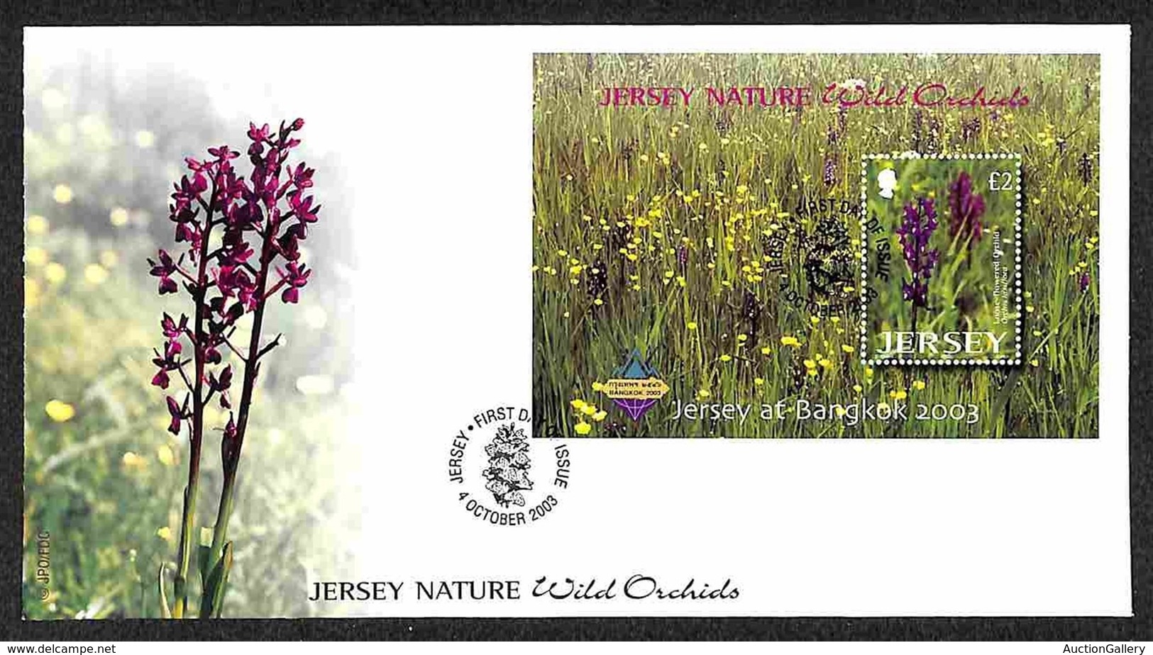 GRAN BRETAGNA - JERSEY - Orchidea (Block 38) FDC 4.10.03 - Altri & Non Classificati