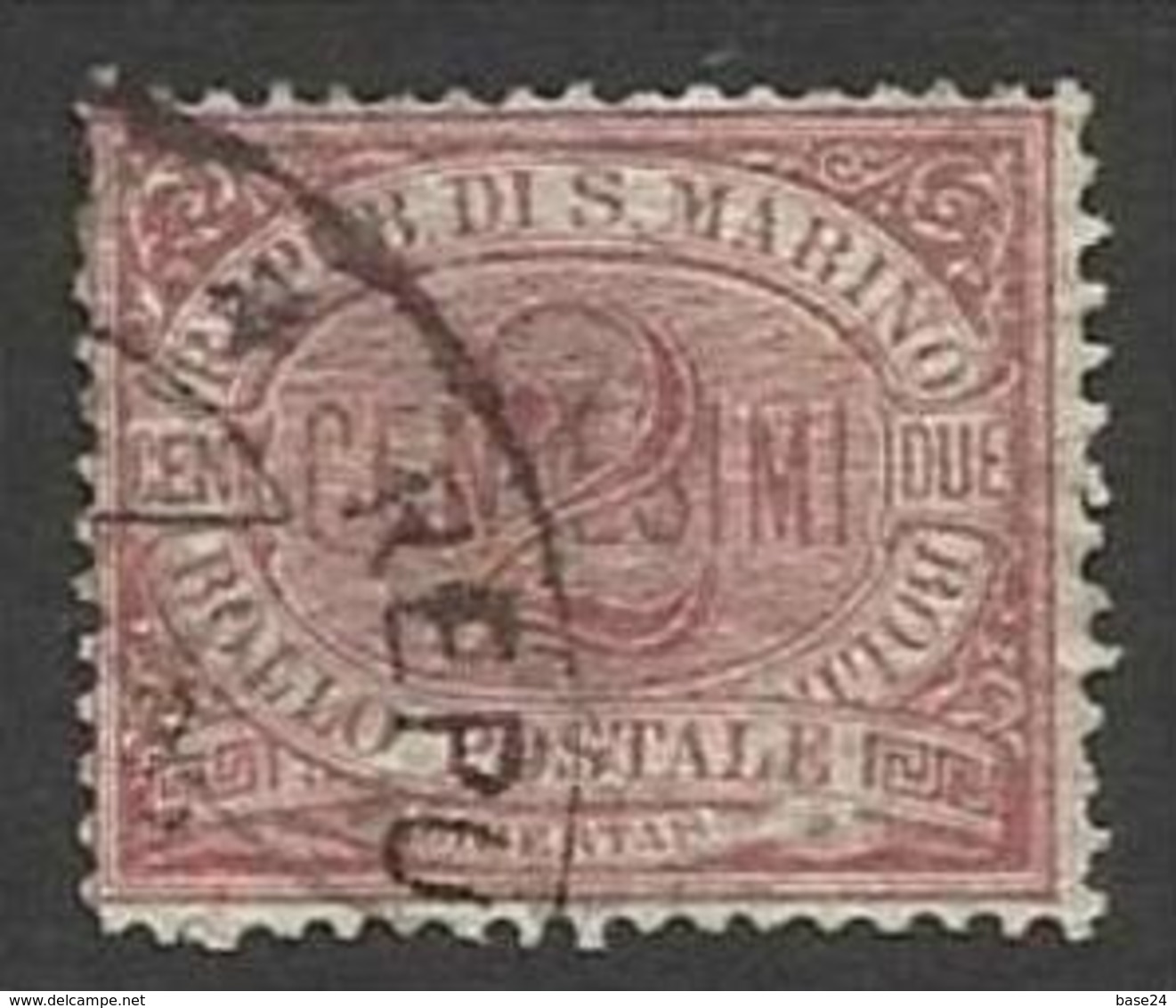 1894 San Marino Saint Marin CIFRA 2c Carminio (26) Usato USED - Oblitérés