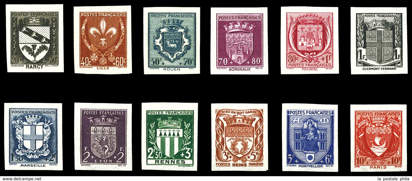 ** N°526/37, Série Blasons De 1941. TB  Qualité: **  Cote: 215 Euros - Non Classés