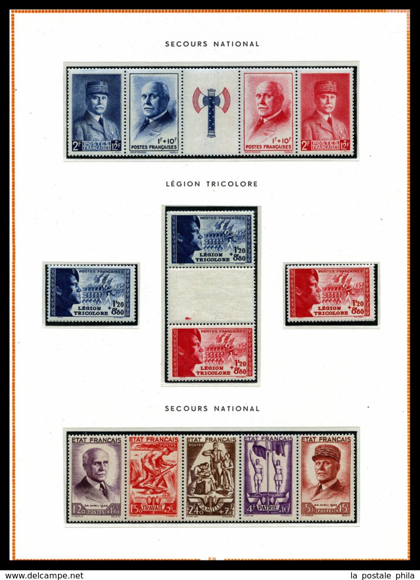 & 1849-1944, Début De Collection Composé De Timbres Neufs **:* Et Obl, Petites Et Moyennes Valeurs, Presentée En Album M - Collections