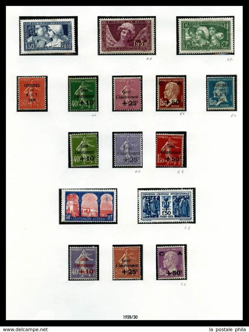 N 1910-1940, Petite Collection De Timbres Neuf*/** Regroupant Néanmoins De Bonnes Valeurs Comme La Première Série Des Or - Collections