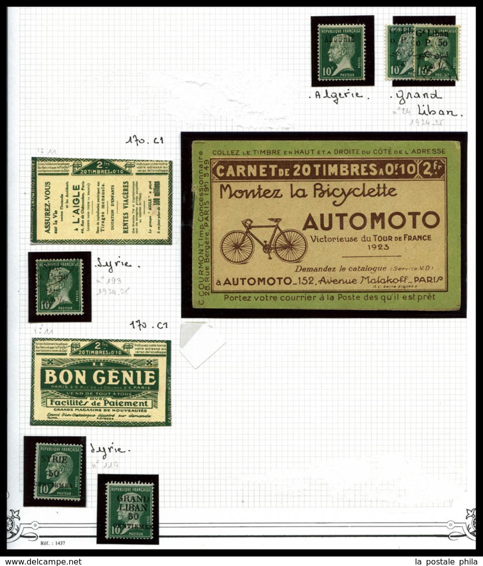 & 1923-1927, PASTEUR: Collection Comprenant De Nombreuses Variétés, Coins Datés, Millésimes, Roulettes, Quelques Lettres - Collections