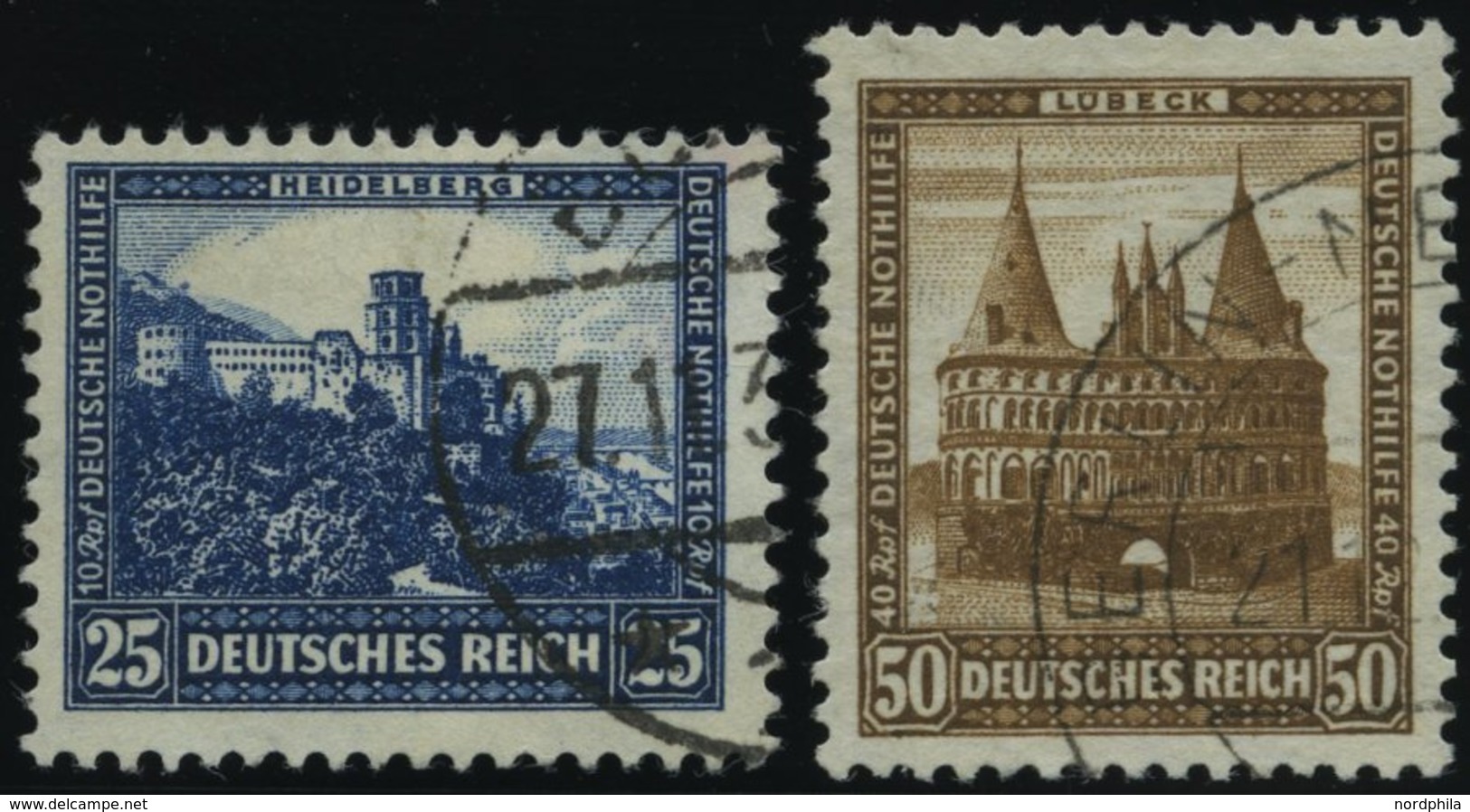 Dt. Reich 461/2 O, 1931, 25 Und 50 Pf. Nothilfe, 2 Prachtwerte, Mi. 140.- - Other & Unclassified