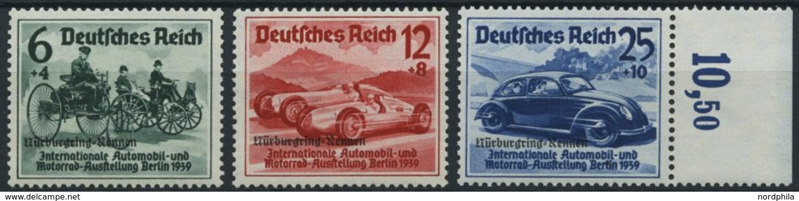 Dt. Reich 695-97 **, 1939, Nürburgring-Rennen, Prachtsatz, Mi. 280.- - Other & Unclassified