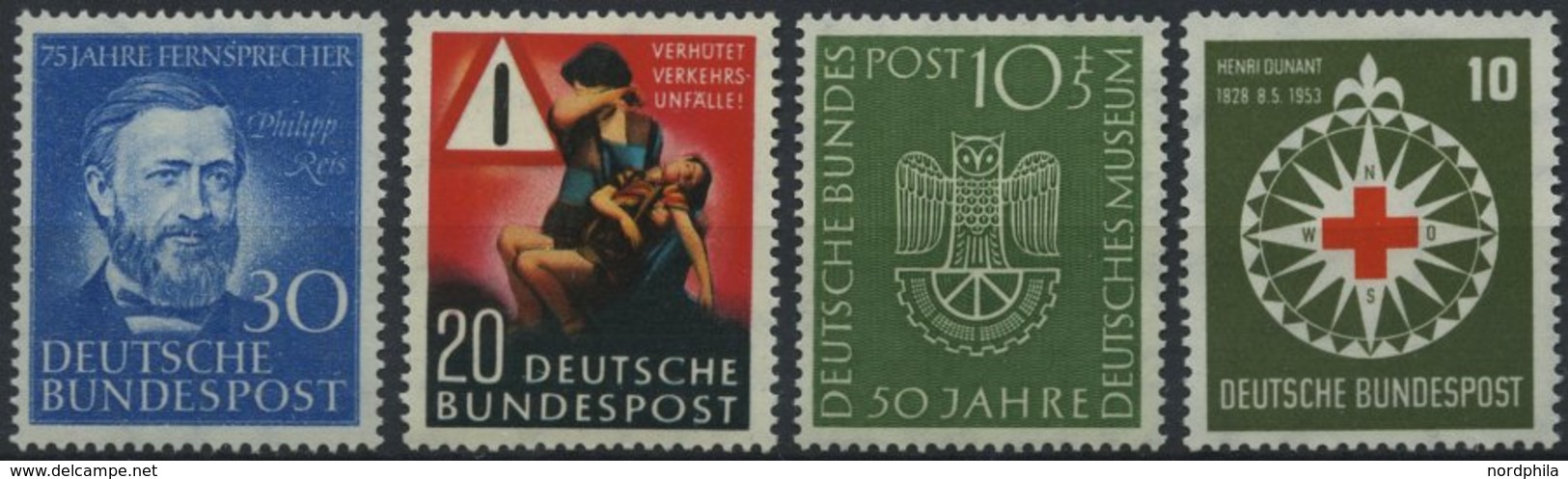 BUNDESREPUBLIK 161-64 **, 1952/3, 4 Prachtwerte, Mi. 118.- - Sonstige & Ohne Zuordnung