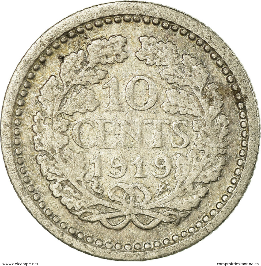 Monnaie, Pays-Bas, Wilhelmina I, 10 Cents, 1919, TB, Argent, KM:145 - 10 Cent