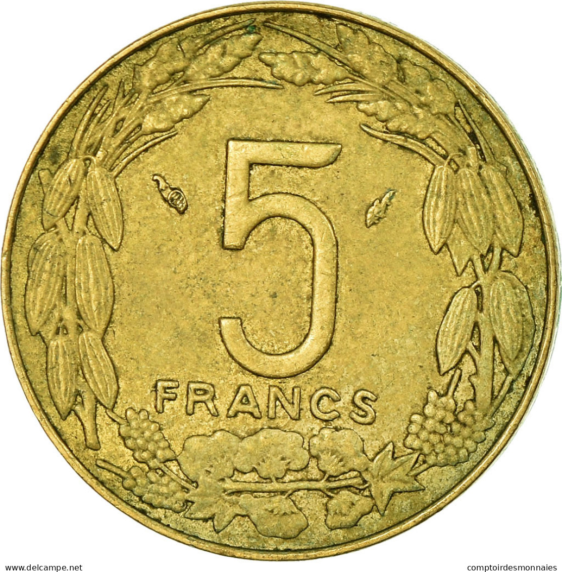 Monnaie, États De L'Afrique Centrale, 5 Francs, 1977, Paris, TTB - Cameroon