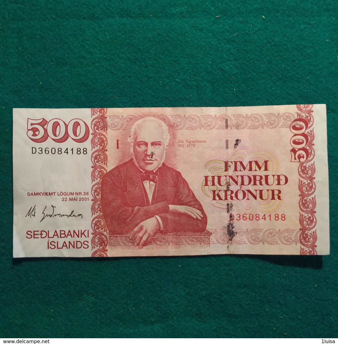 Islanda 500 Kronur 2001 - Island