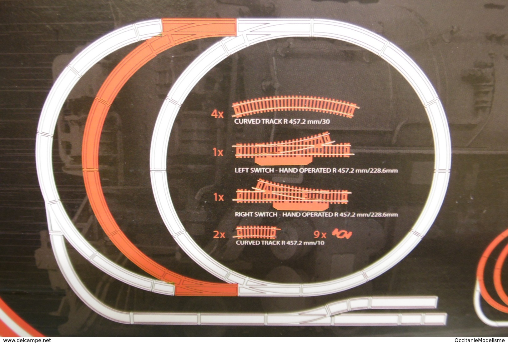 Mehano - RAILS SET 1 - 2 Aiguillages + 6 Courbes Réf. 58544 F101 NBO Neuf HO 1/87 - Rails