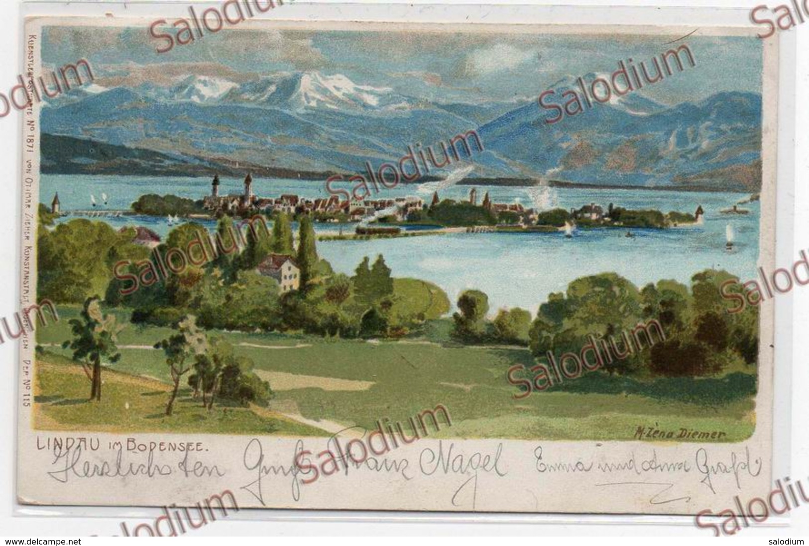 1905 - LINDAU IM BODENSEE - Zeno Diemer - Artistica Illustratore - Diemer, Zeno