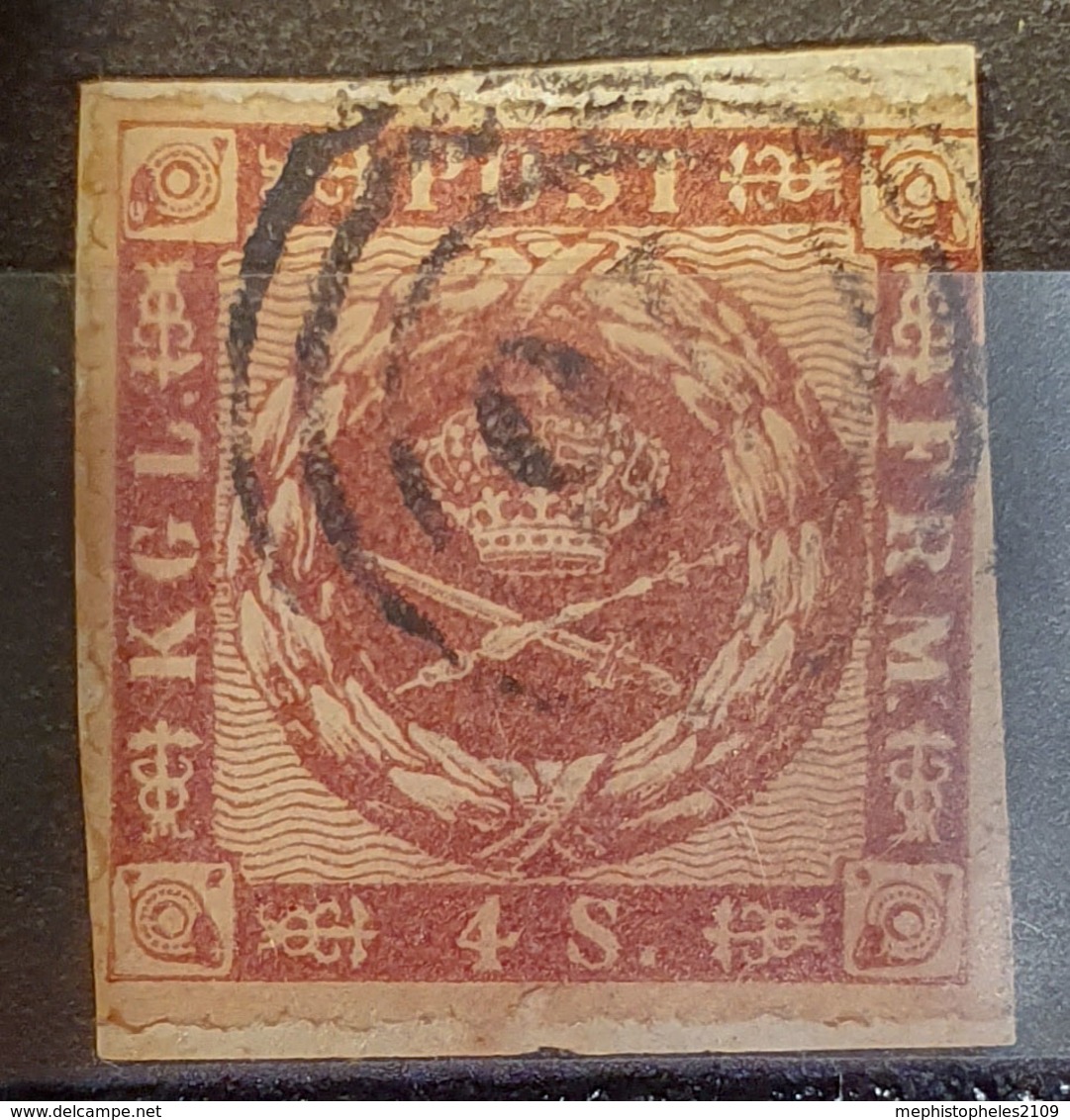 DENMARK 1863 - Canceled - Sc# 9 - 4s - Usado