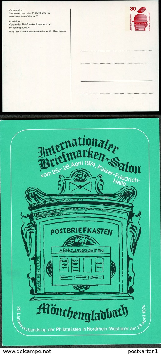 Bund PP68 D2/007 MÖNCHENGLADBACH POSTBRIEFKASTEN 1974  NGK 3,00 € - Privatpostkarten - Ungebraucht