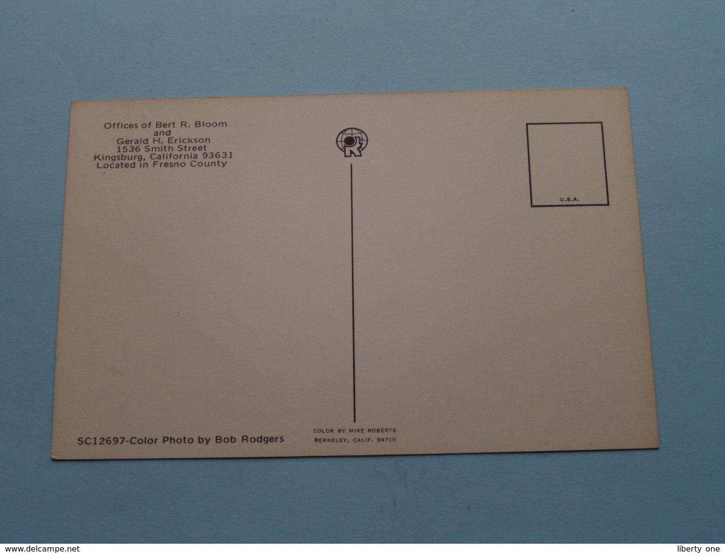 VÄLKOMMEN Kingsburg Offices Of Bert R. BLOOM And Gerald H. ERICKSON Smith ( Roberts ) Anno 19?? ( See Photo ) Swedish ! - Fresno