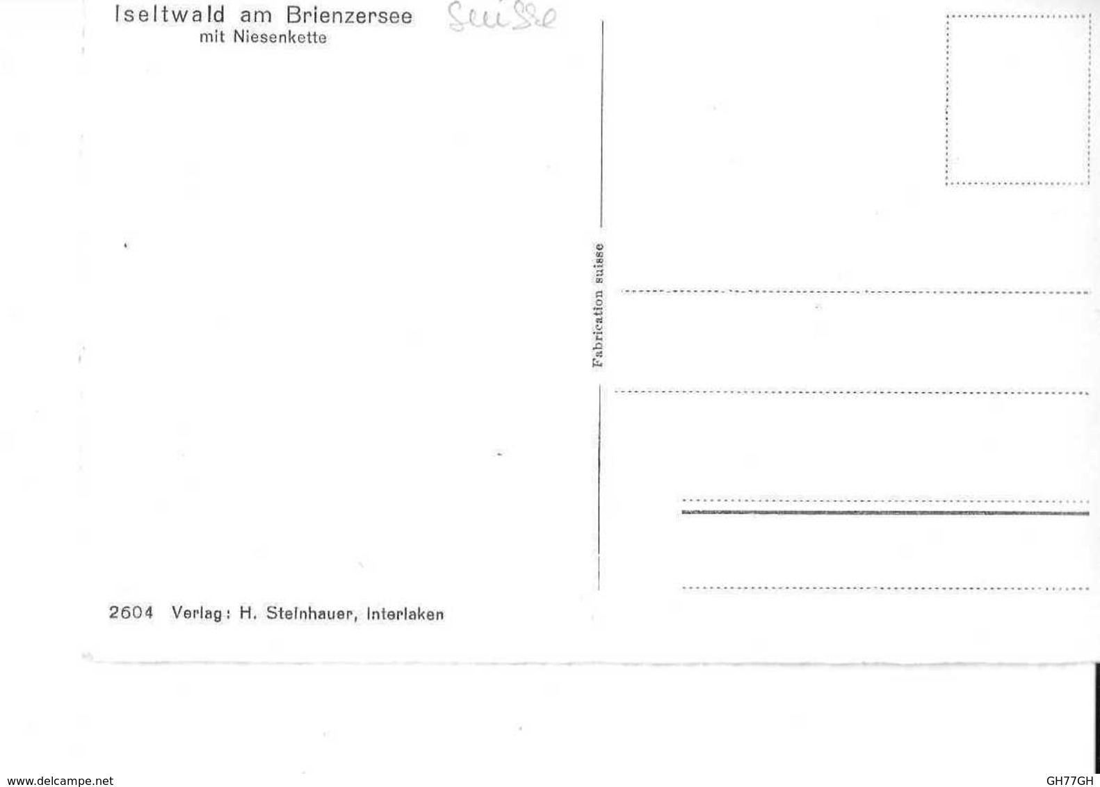 CPA ISELTWALD - Iseltwald