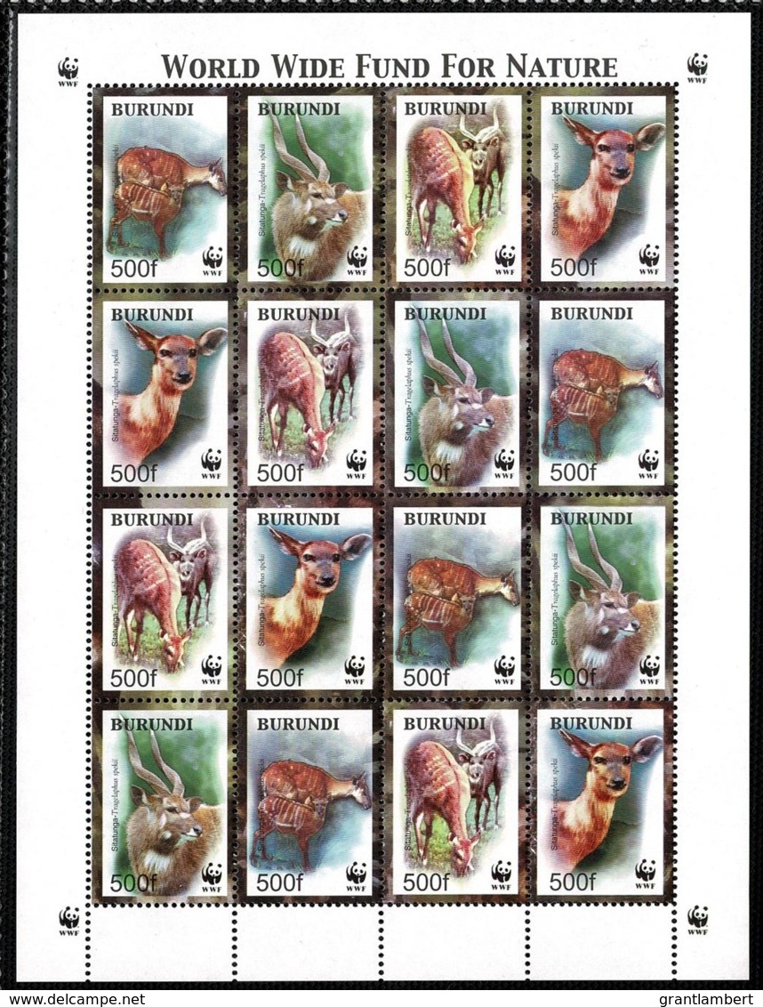 Burundi 2004 Gazelle - Antelope Sitatunga WWF Sheetlet MNH - Ungebraucht