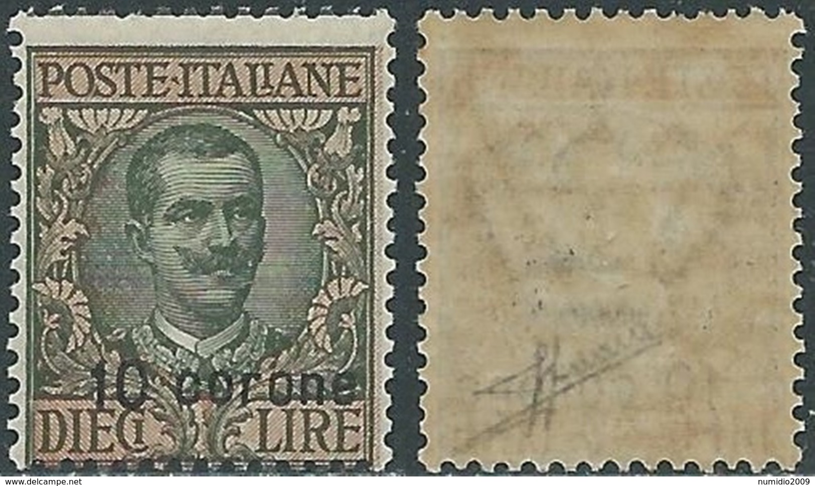 1921-22 DALMAZIA FLOREALE 10 COR MNH ** - RB42-2 - Dalmazia