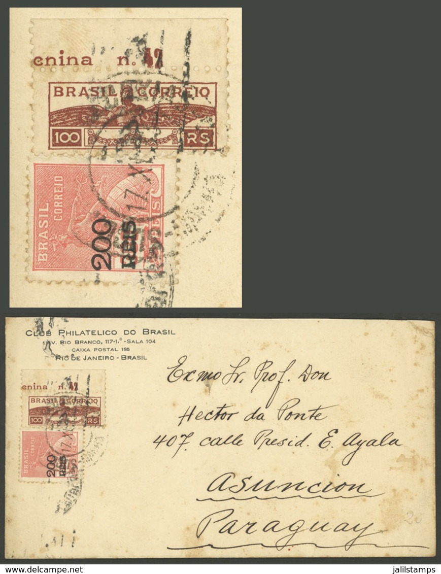 BRAZIL: 17/NO/1933 Rio De Janeiro - Paraguay, Airmail Cover With Interesting Postage Of 300Rs., And Arrival Backstamp Of - Sonstige & Ohne Zuordnung