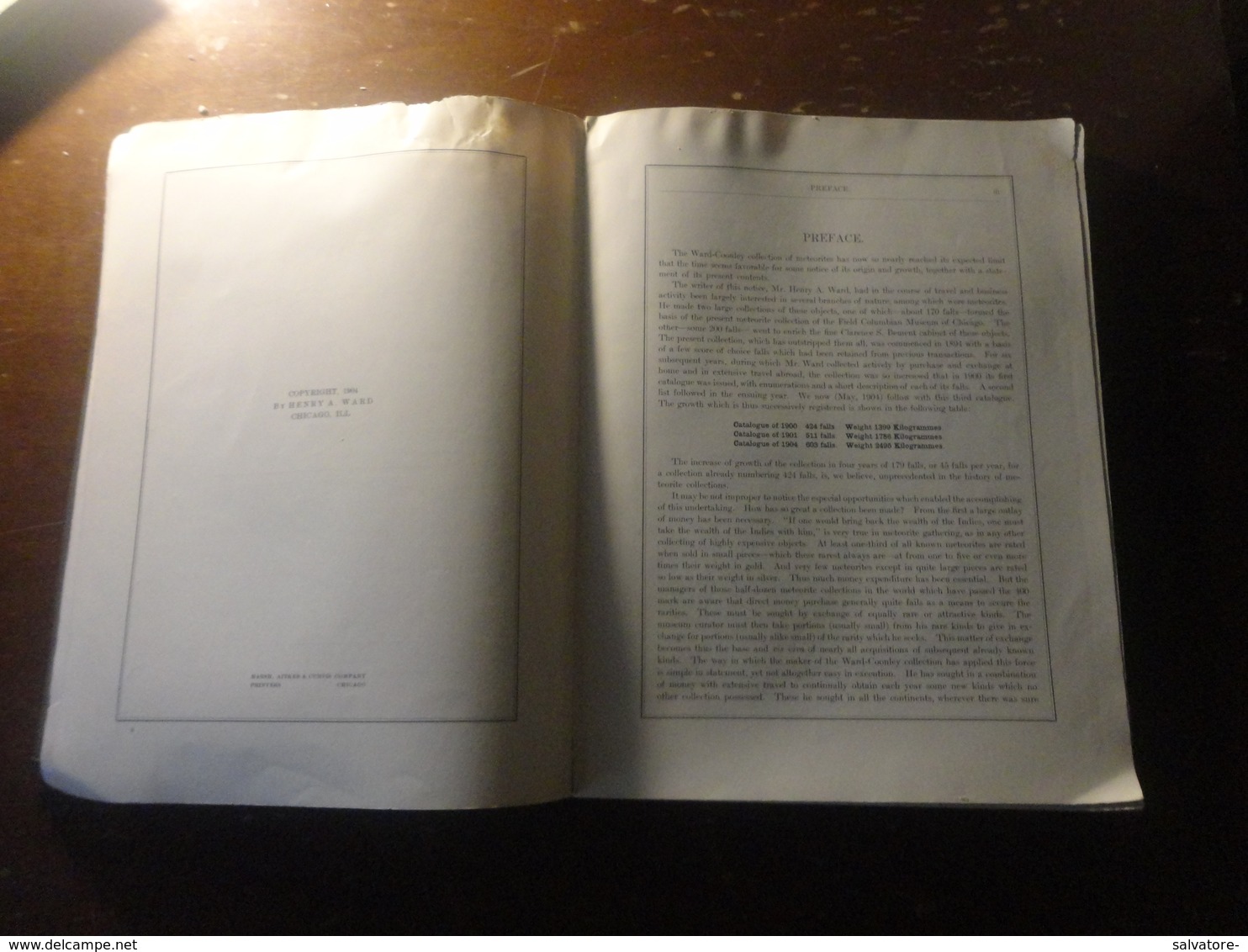 THE WARD-COONLEY COLLECTION METEORITES-CHICAGO 1904 - Other & Unclassified