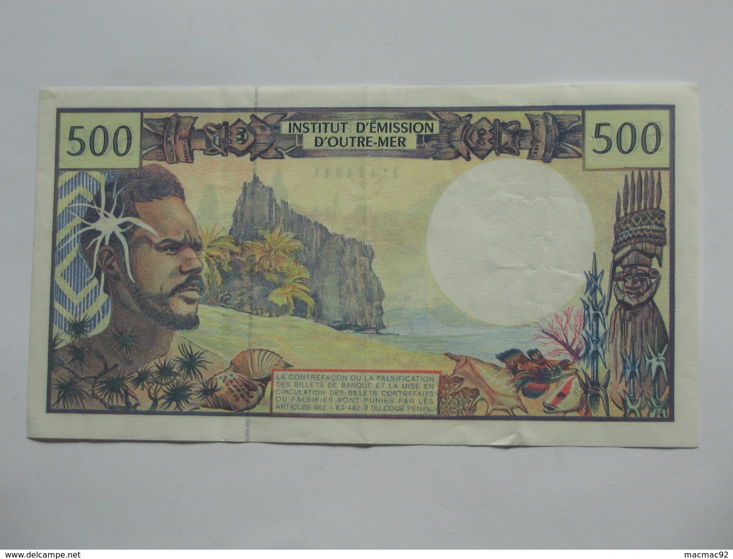 500 Cinq Cents  Francs 1992 - Institut D'émission D'outre Mer  **** EN ACHAT IMMEDIAT **** - Territoires Français Du Pacifique (1992-...)