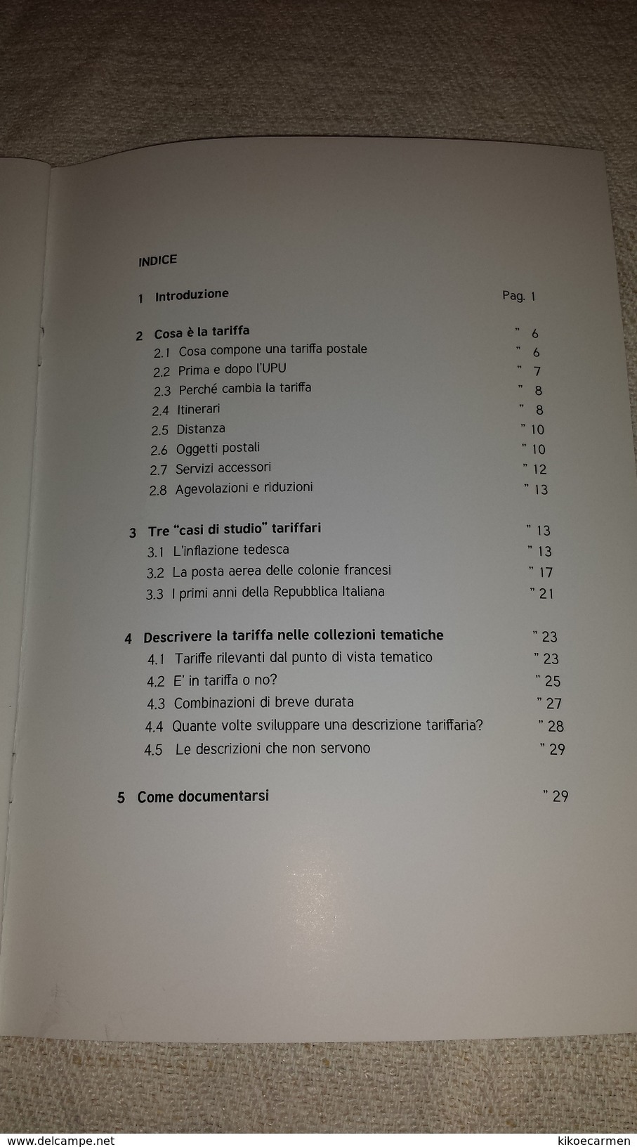 TARIFFE POSTALI IN FILATELIA TEMATICA Guglielminetti Quaderni CIFT, Book 36 Pages In 19 Black/white Photocopies Thematic - Topics
