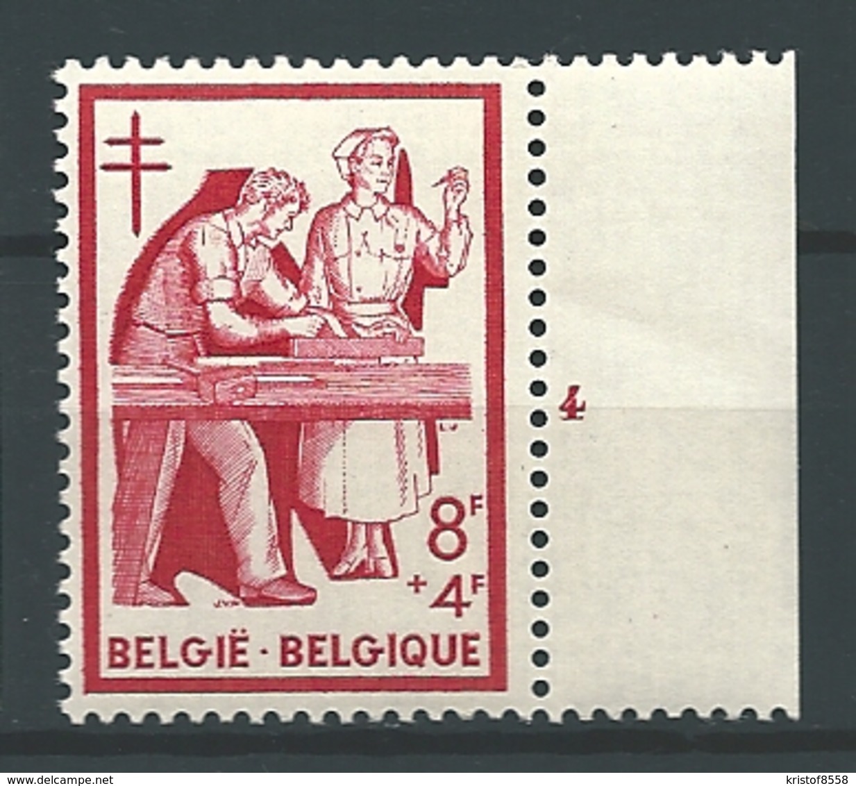 Zegel 1004 ** Postfris Met Plaatnummer 4 - ....-1960