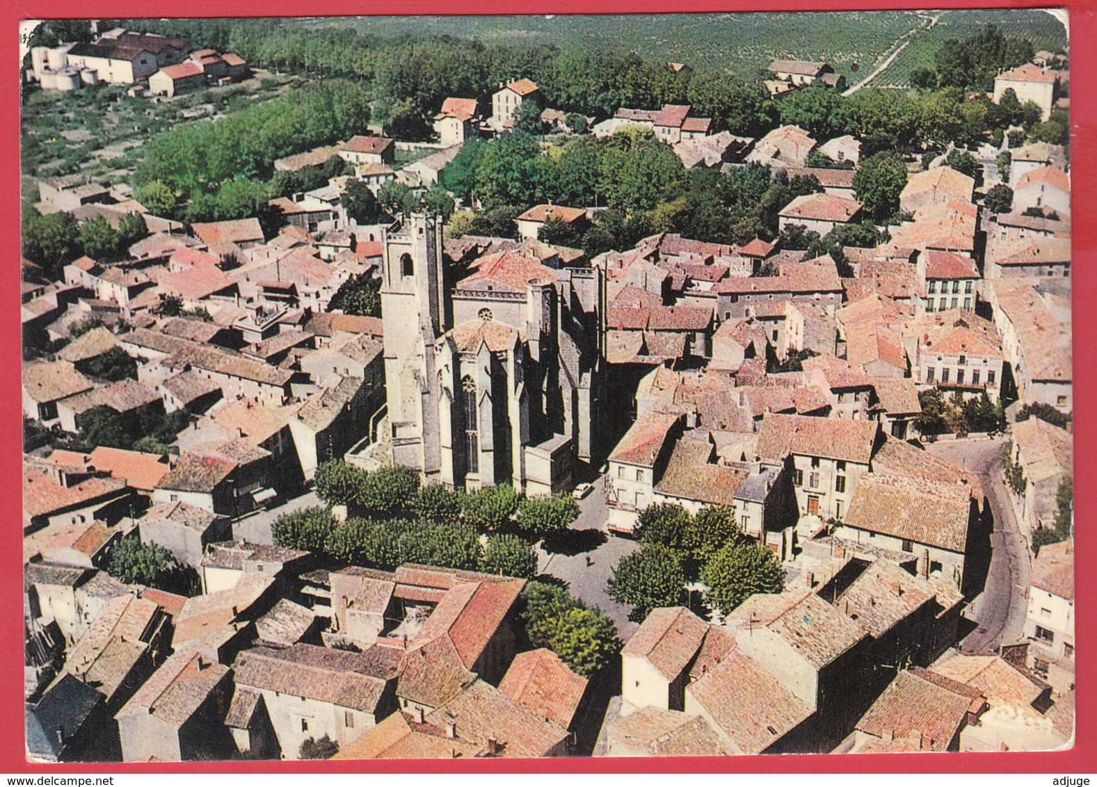 CPM-34- CAPESTANG - Vue Aérienne - La Collégiale De Saint-Etienne*2 SCAN- - Capestang