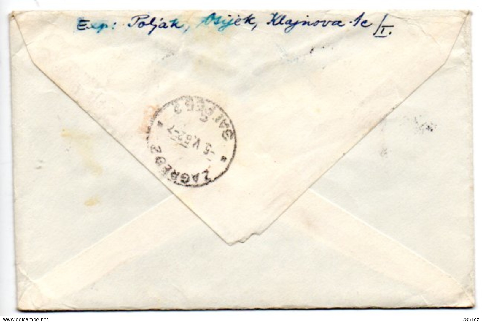 Letter - Postmark Osijek, 4.5.1962. / Zagreb, 5.5.1962., Yugoslavia, Registrated Letter - Autres & Non Classés